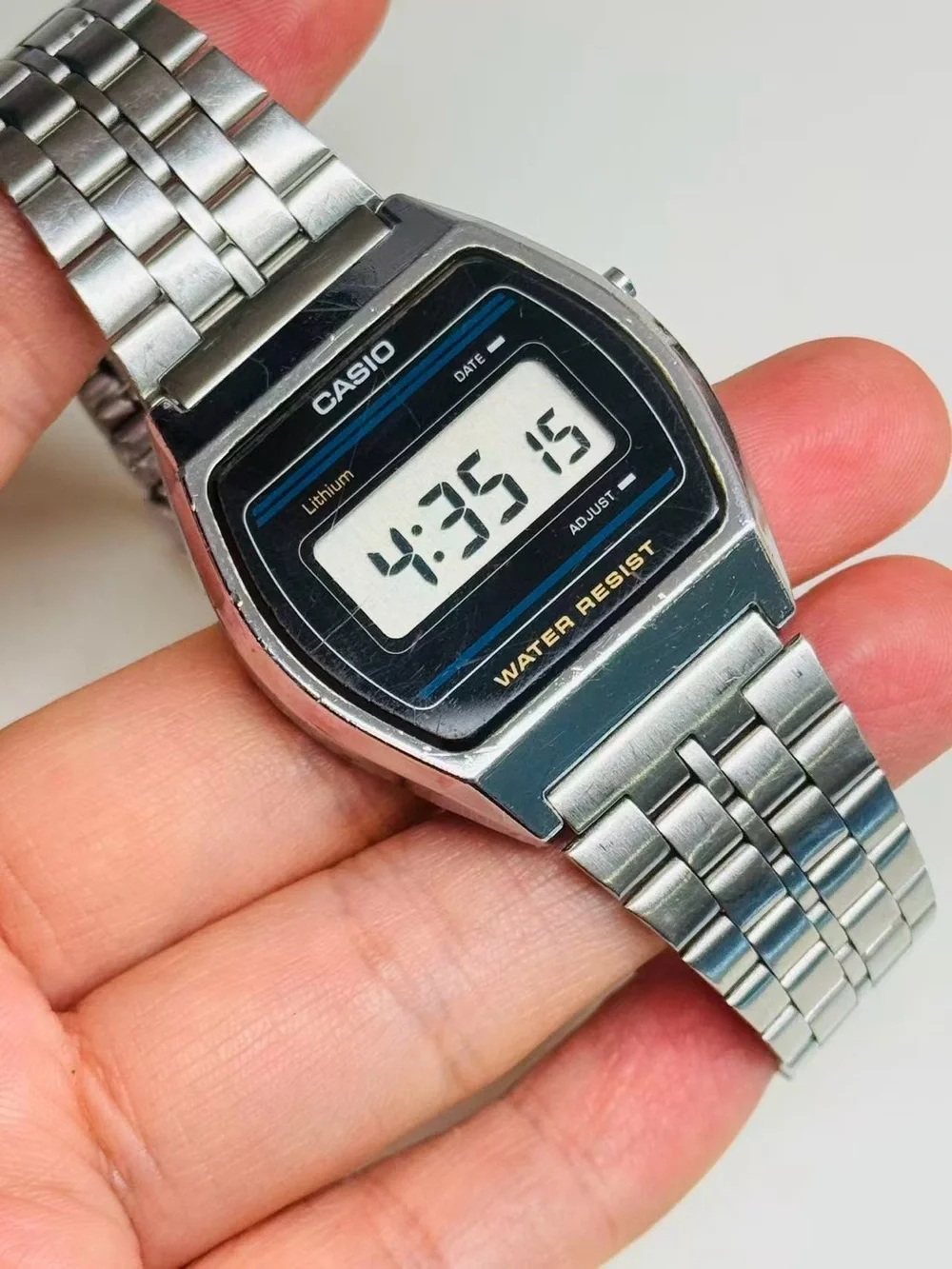 Vintage Casio Digital Men’s Watch Water Resist Quartz 33mm New Battery Runs